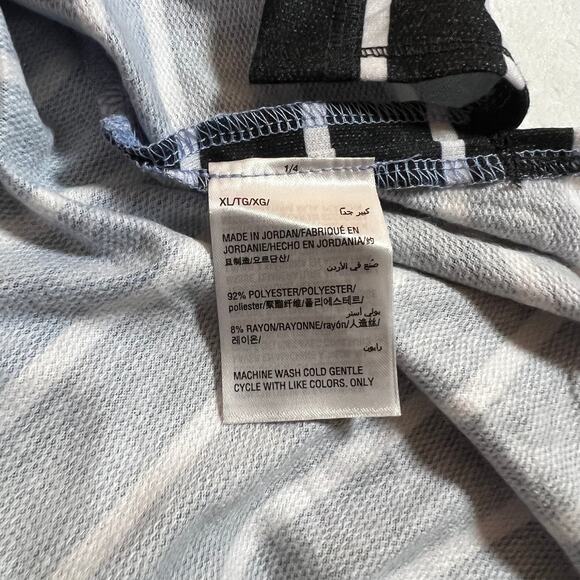 Karen Scott Sport Funnel Neck Ombre Striped Sweatshirt Size X-Large NEW Coastal - Picture 7 of 9